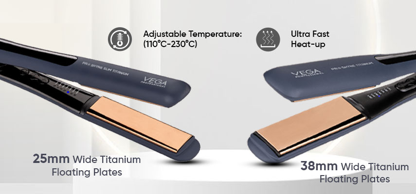 Titanium hair straightener with 38mm 