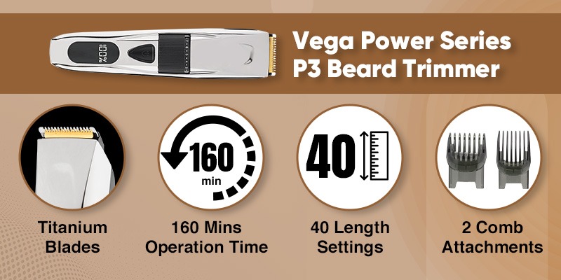 Vega Beard Trimmer for men