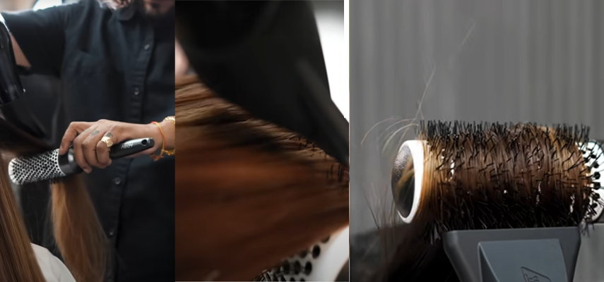 Use of nozzle and brush
