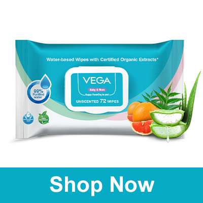 Vega Baby & Mom 99% Pure Water Wipes Pack of 72 