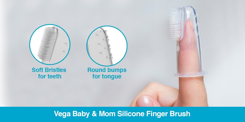 Vega Baby & Mom Silicone Finger Brush
