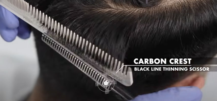Using-Vega-Professional-Comb and scissors